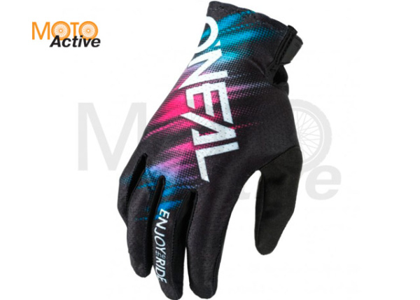 Перчатки эндуро-мотокросс O'NEAL Matrix Voltage, детская, черный/розовый